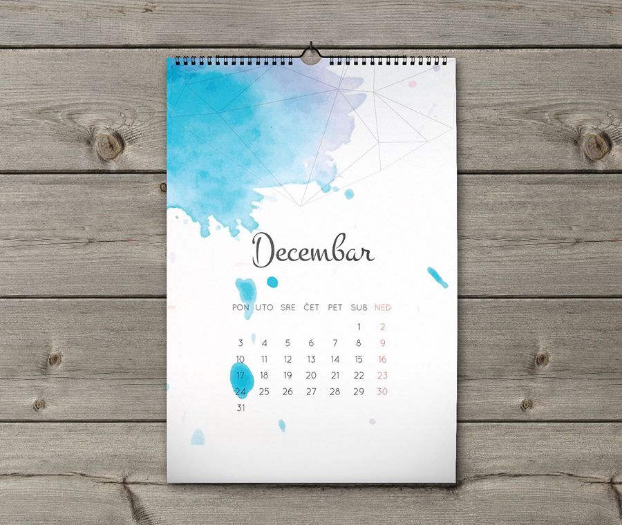 kalendar 2018 model 1-12